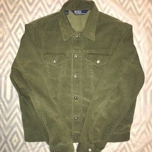 Smooth Olive Green Ralph Lauren Cord Jacket (L)